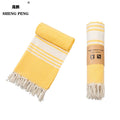 Superdry Turkish Beach Towel Striped Cotton Quick-Dry Sand-Free Customizable BoHo Design