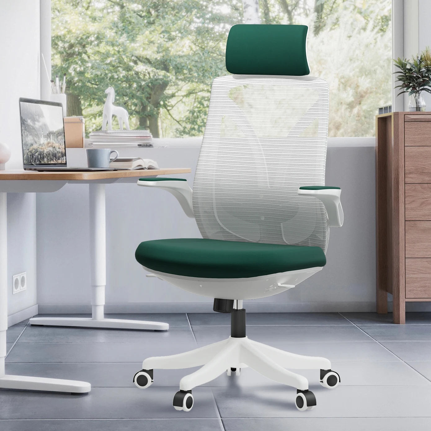 NOEL Foldable armrest High Back Ergonomic Staff Mesh Adjustable Office Furniture Chair