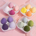 4pcs Makeup Sponge With Case Cosmetic Ball Soft Beauty Egg Foundation Blending  Sponge Puff Set