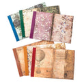 40pieces/pack Material Paper Mysterious Manual Series Large Size Retro Dark Wind Journal Decoration 6 Models