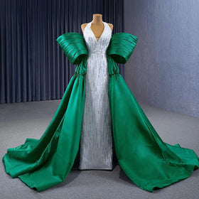 High-End Luxury Evening Dress Two-Wear Detachable Halter Neck and Tail Dress Same Style As Stars Rsm231081