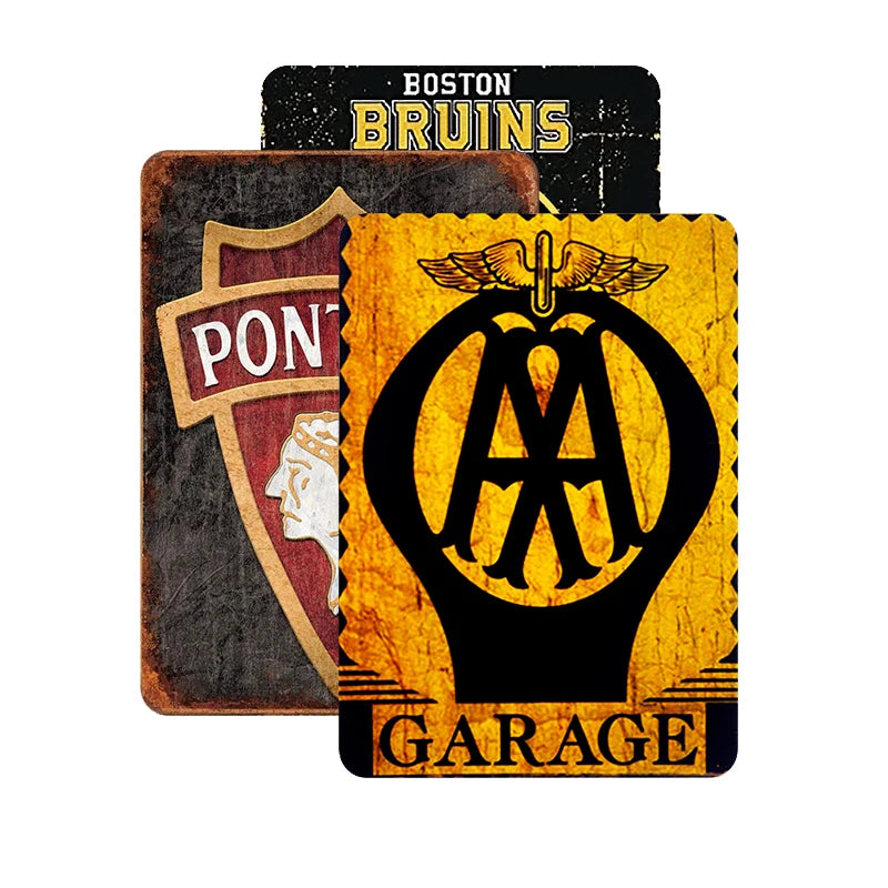 Fast Shipping Preciser Vintage Retro Metal Signs Tin Cars Logo Tin UV Printing Metal Plate Signs Bar Decoration Wall Art