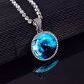 Wolf Jewelry Handmade Crystal Pendant Jewelry Women Men Bling Iced Out Tennis Chain Rhinestone Hiphop Necklace