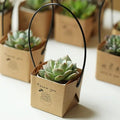 Kraft Paper Bag Gift Bags Decorated with Succulents with Your Own logo