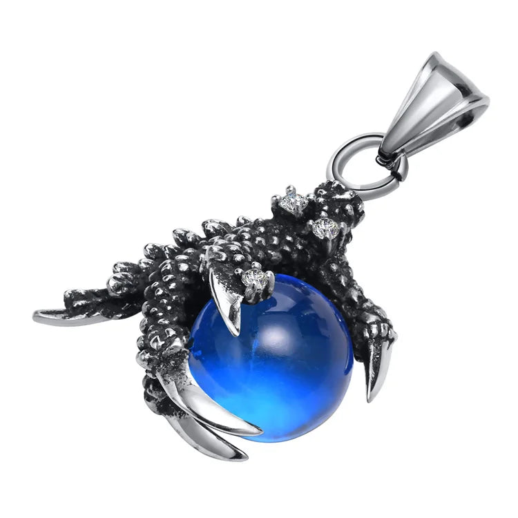 Personalized jewelry animals dragon claw necklace glass beads pendant necklace