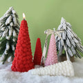Rose Pillar Candle Mould Christmas Tree Decoration Aroma Plaster Ornament Silicone Mould