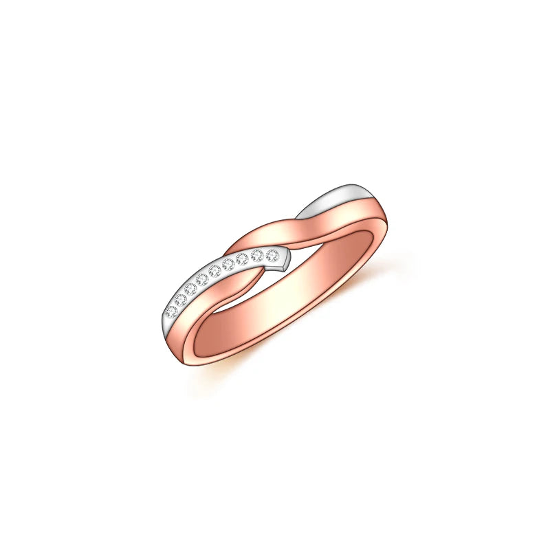 New Arrive 18K Rose Gold 925 Sterling Silver Dainty Stylish Fine Jewelry Ladies Rings