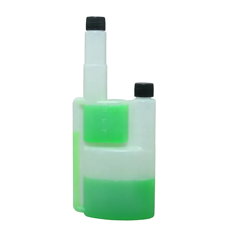 5 oz 150ml HDPE Dual Chamber Measuring Bottle with Screw Cap Screen Printing for Liquid Cooking Oil Soy Sauce Fertilizer
