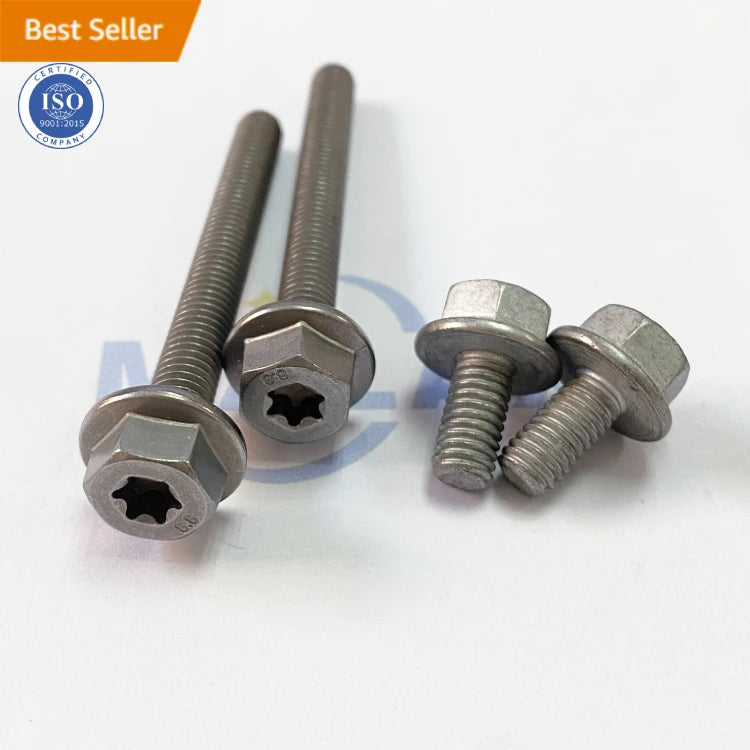 MALAXY Hdg Half Tooth Torx Hex Head Flange Bolts M12 X 1.5 With Serrated