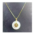 Best Selling Other Christmas Decorations Peace Buckle Jade Pendant Round Jade Necklace Donut Pendant Pinkwomen Lucky Charms