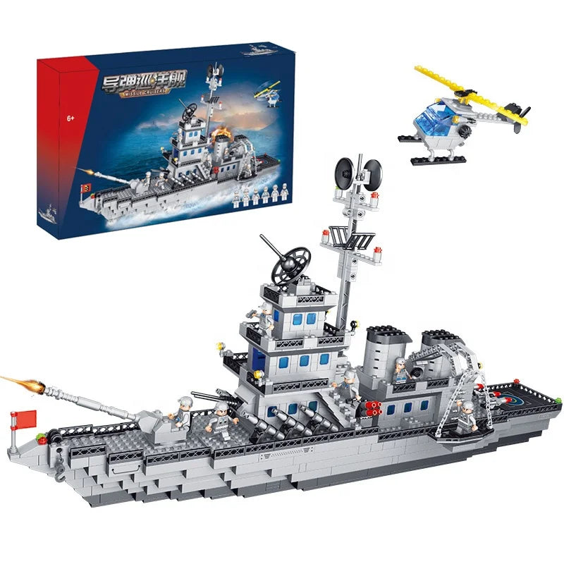1125 PCS DIY Cruiser Block Play Set 70CM Cruiser Ocean Ship Building Toy