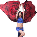 100% Silk Scarf and Veil DIY Irregular Multicolored Tie Dye Belly Dance Performance Prop with Dot Pattern Accessory