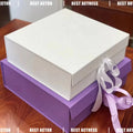 Stock  (accept Custom)  Save Volume Solid Color Rectangular Folding Box Gift Box Packing Box Packing with Ribbon