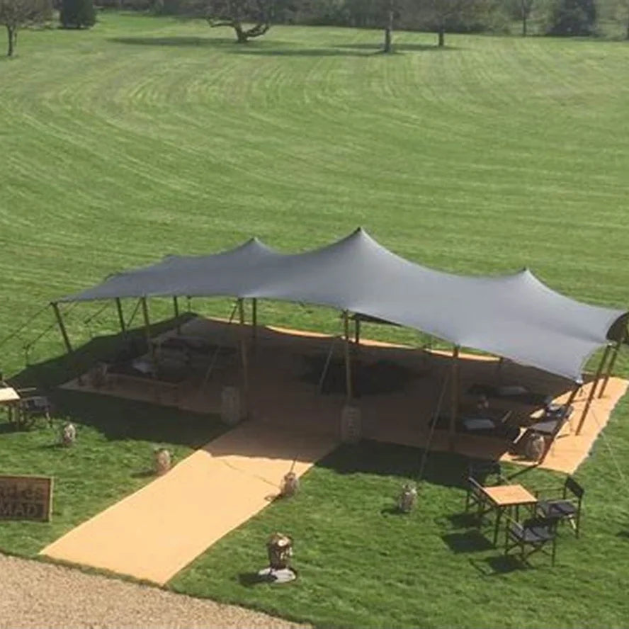Motowin South Africa Style Freeform Bedouin Stretch Tent 4x6/8x12/10x15 Meters Waterproof Windproof Anti-UV Sun Shade for