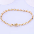 Customize Manufacture Jewelry 3.5mm Round Shape Moissanite Gemstone 14k White Rose Yellow Gold Bracelet