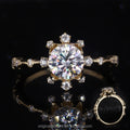 Starsgem Fine Wedding Jewelry Lab Grown Diamond 18K Engagement Ring for Women