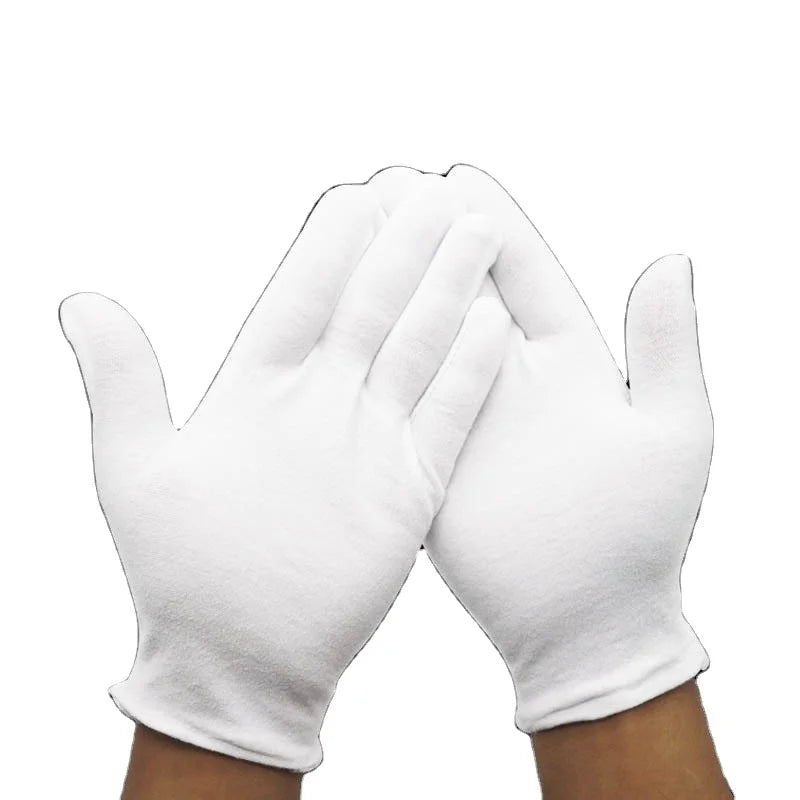 China Jewelry Gloves Polishing Super Soft White Gloves Cotton Ceremonial Gloves Uniform Gloves