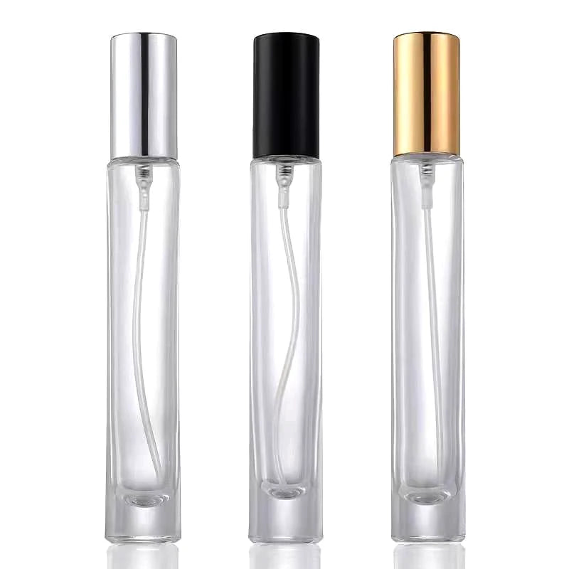 10ml Transparent Portable Glass Perfume Bottle Travel Sample Spray Bottle Small Fine Mist Spray Bottle with 13mm Crimping Spray