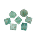 Natural Green Fluorite Dnd Dice Set 7Pcs Polyhedral Gemstone Dice for Dungeons and Dragons Rpg Ttrpg Tabletop Games