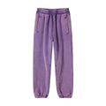 Wholesale Custom Men's Sporty Streetwear Acid Wash Cotton Sweatpants Mid-Waist Vintage Trackpants with Flared Jogging Design