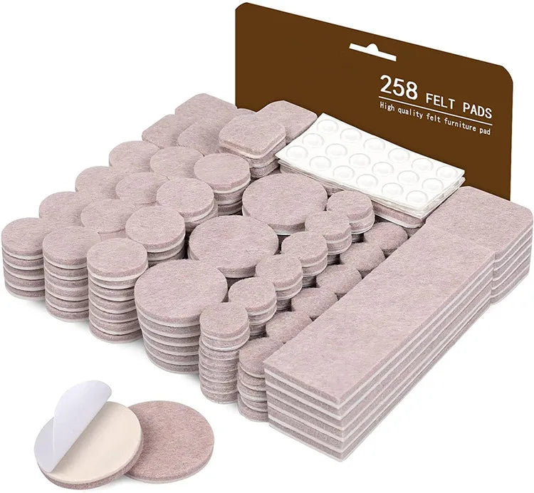 Upgraded Self Adhesive Furniture Pads Felt Floor Protectors Pad for Hardwood Floors
