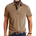 Summer European American Men's Short Sleeve Polo Shirt Fabric Weight Solid Color Men's T-shirt Casual  Men's Polo Shirt