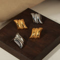 Wholesale Bulk Stainless Steel Quadrilateral Stud Earrings Waterproof Tarnish-Free for Anniversary or Gift
