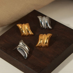 Wholesale Bulk Stainless Steel Quadrilateral Stud Earrings Waterproof Tarnish-Free for Anniversary or Gift