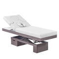 HICOMED Luxury Rice White Thai Wooden Facial Massage Table Wholesale Electric Wooden Portable Massage Bed