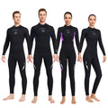Women Men 3mm Neoprene Wetsuits One Piece Long Sleeve Couple Surf Dive Wear Hoodless Back Zip Surfing Scuba Diving Suit