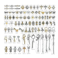 2023 40 Styles Zircon Diamond 3D Jewelry Rabbit Crystal Nail Art Decoration Nail Charms