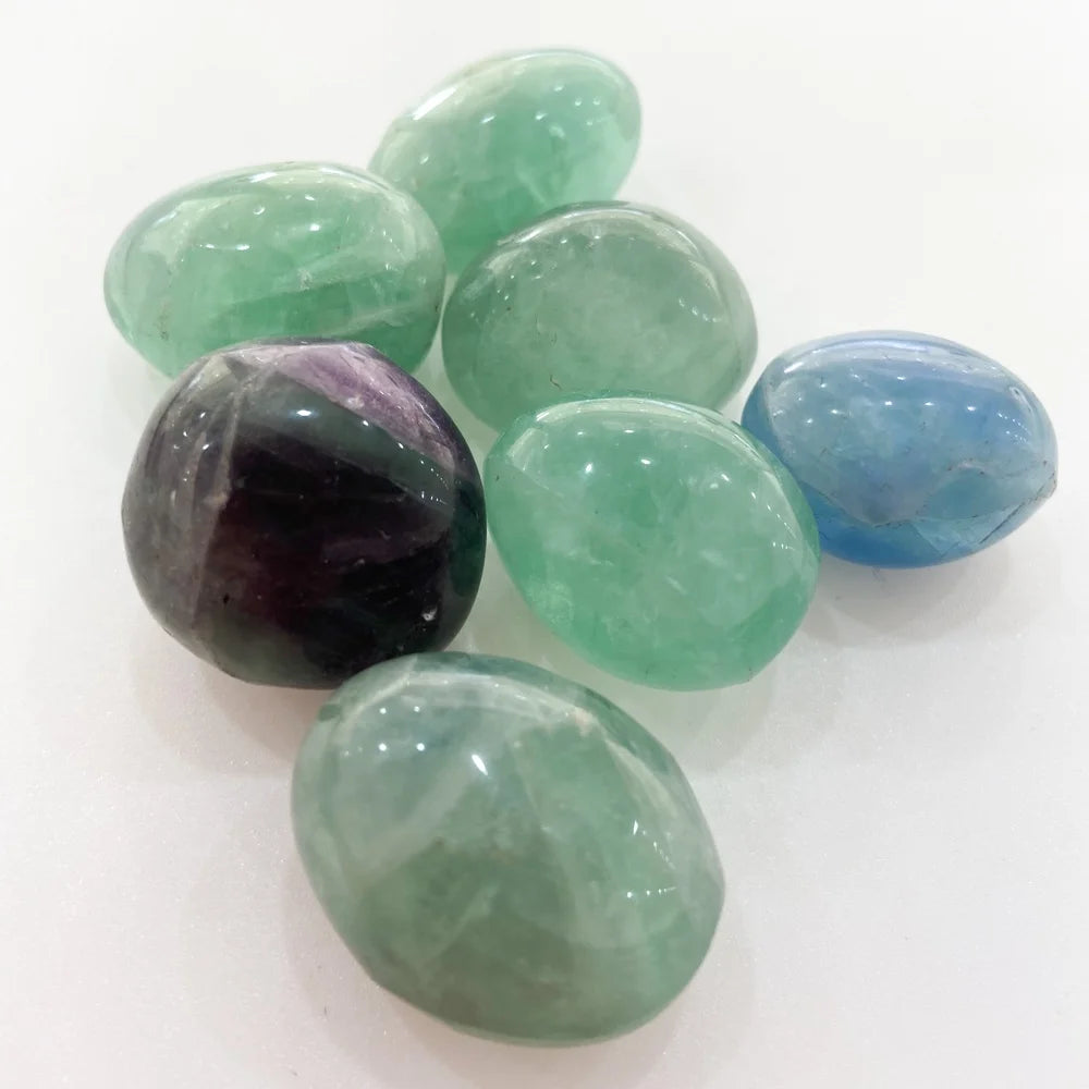 Wholesale Natural Polished Quartz Crystal Gravel Rainbow Fluorite Tumbled Stone for Decoration