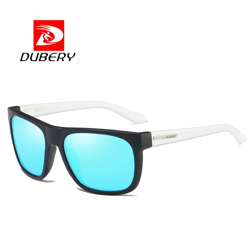 DUBERY Square Polarized Sunglasses Men TAC Lens Fashion Outdoor Travel Sun Glasses High-Quality Super Light Frame