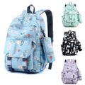 Korean Printed High Designer Style Pink Fancy Big School Bags for Girls Students