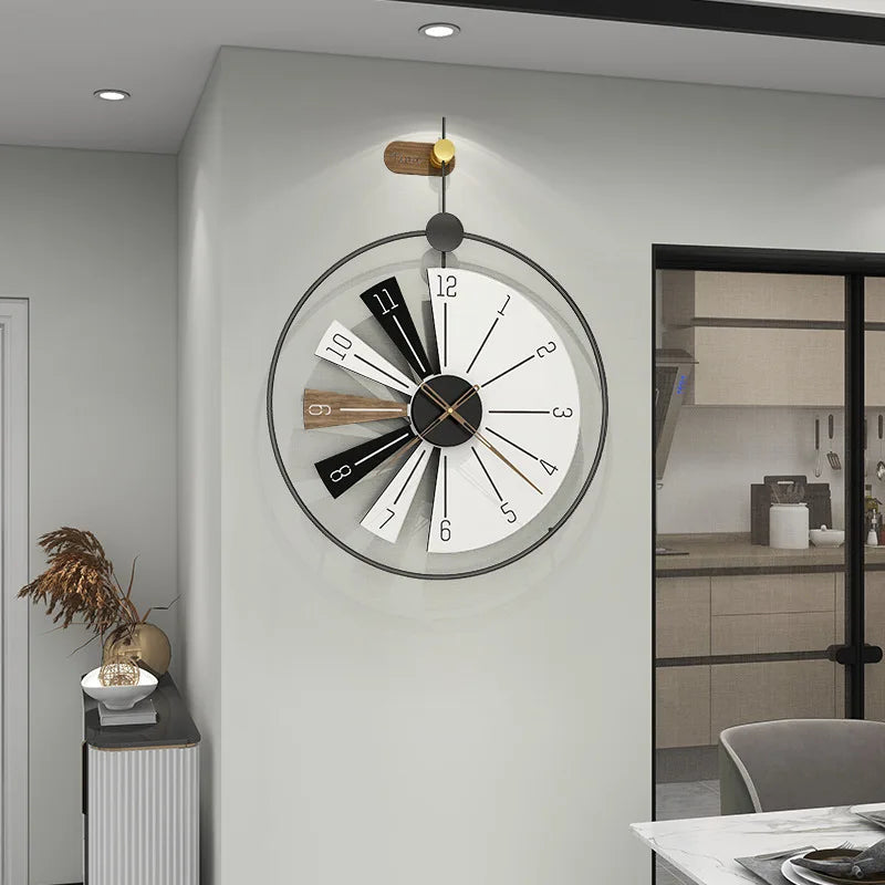 Spanish Nordic Luxury Wall Clock - Creative Fashionable Large Art Timepiece for Living Room Minimalist Design
