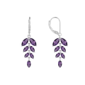 Abiding New  Hot Selling Wholesale Classic Popular Amethyst 925 Sterling Silver Earrings for Women