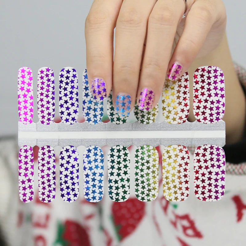 Wholesale Non-toxic Real Nail Polish Strips New Full Cover Nail  Polish Wraps