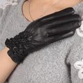 Hot Selling Women Genuine Leather Daily Life Bike Cycling Full Finger Sheepskin Gloves
