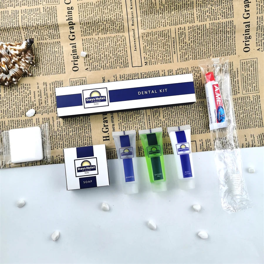 OEM Factory Price One-stop Customized logo Five Star Hotel Bathroom Cheap Hotel Amenities Set
