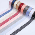 Wholesale New Customized DIY  Colorful Star Printed Hazy Ribbon for Packing