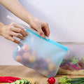 Kitchen Reusable Eco-Friendly Multifunctional Food Grade Silicone Storage Bag Self-Sealed Vacuum Compressed for Fruits