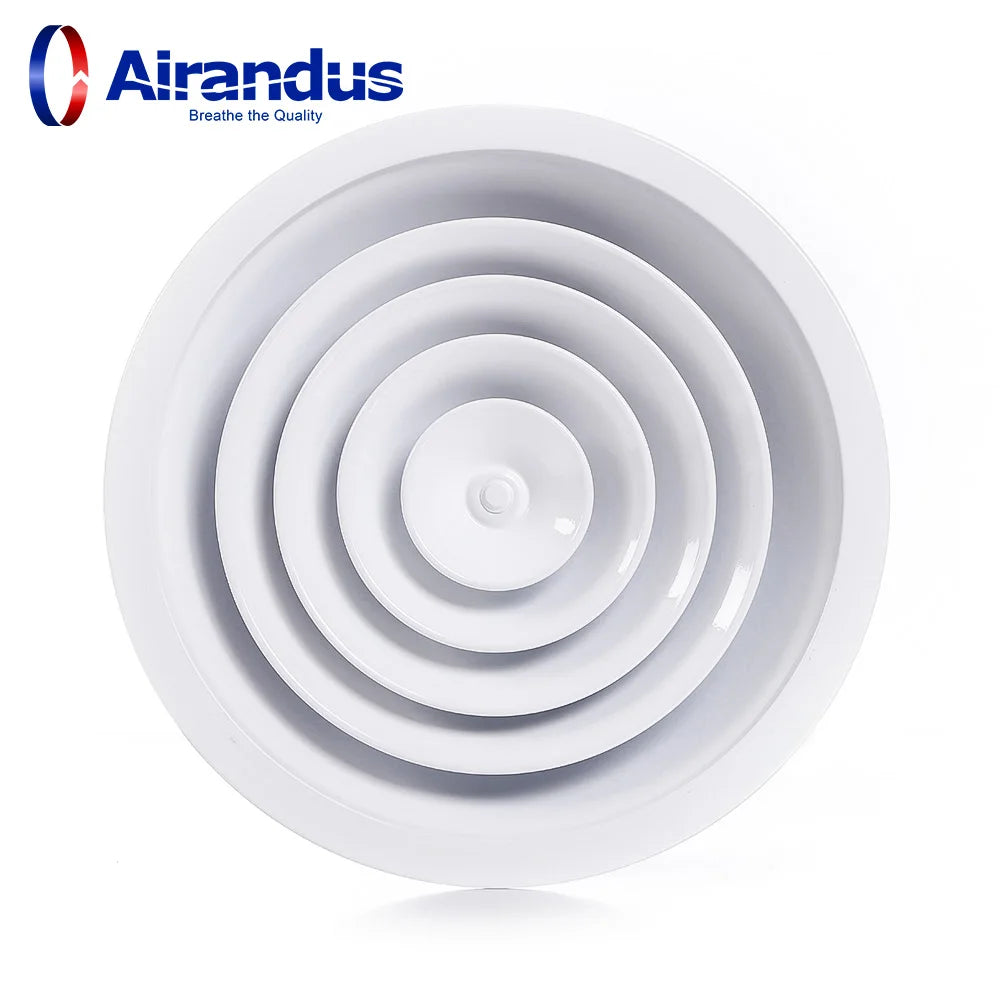 ZENGO CD-RA Round Ceiling Diffuser Spiral Duct air Conditioning Ventilation Aluminium Supply Adjustable Vent Covers Damper