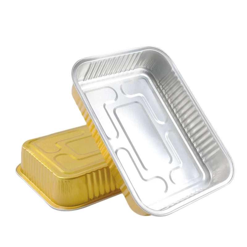 Factory Wholesale 1000pcs Rectangle Aluminium Foil Container Full Deep for BBQ