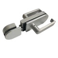 Aluminum Door Pull Handle G012DD Anodized Double Tempered Glass Door Passage Lock Strike Box 10-12mm Glass Contemporary Design