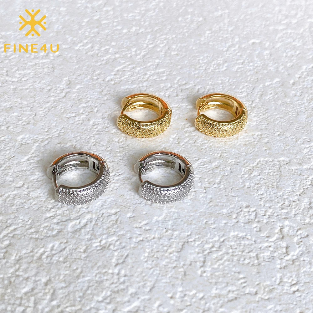 Women Fashion Trend Jewelry Aretes De Mujer Chunky Alloy Gold Plated Small Huggie Hoop Earrings