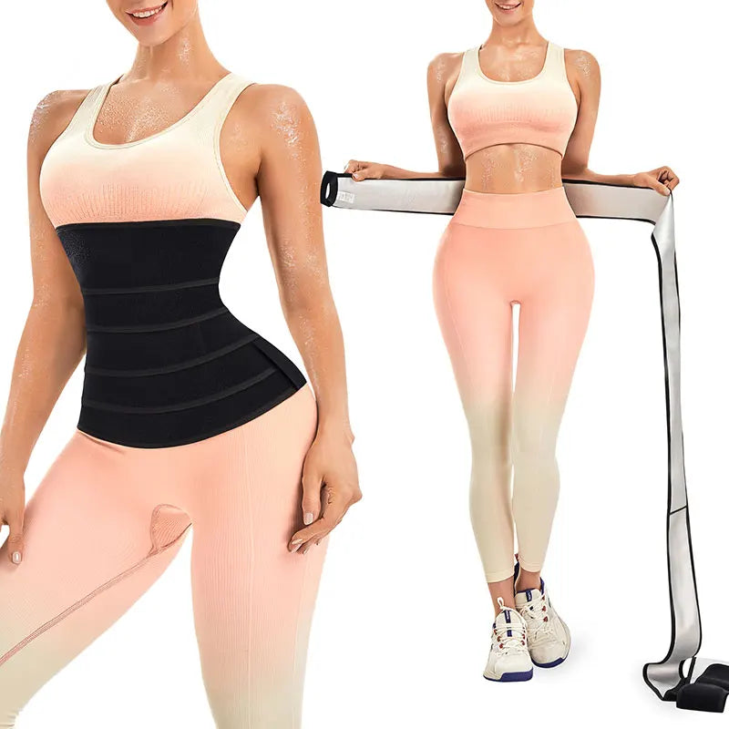 Custom Gaine Minceur Ventre Plat Women Slimming Weight Loss Workout Sauna Wrap Plus Size Waist Trainer Wraps