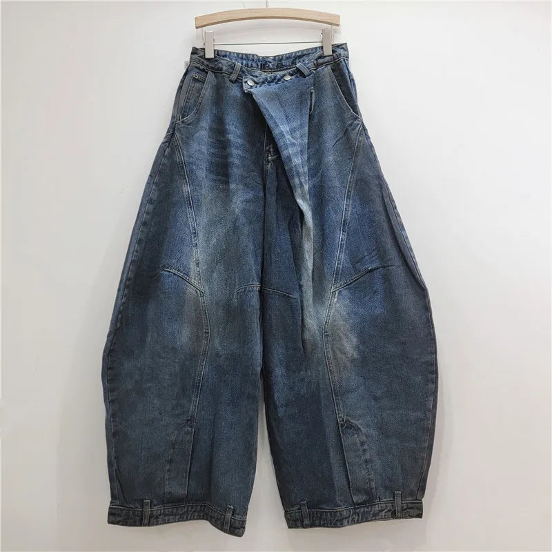 Boutique Wholesale 2025 Spring New Fashionable Retro High Waist Wide Leg Casual Loose Women's Jeans