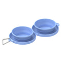 Hot Sell Custom Logo 2-in-1 Traveling Portable Foldable Pet Food Water Collapsible Dog Double Bowl