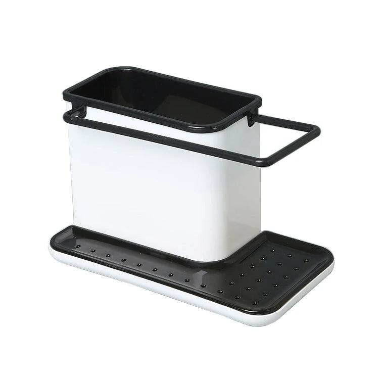 Wholesale Kitchen Detergent Rack Deck Mounted Standing Type Simple Modern PP Plastic Pot Storage Eco-Friendly Black