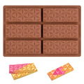 SILIKOLOVE Factory 6 Cavity Rhombus Chocolate Moulds LFGB Platinum Non Stick BPA Free Silicone White Chocolate Bar Molds